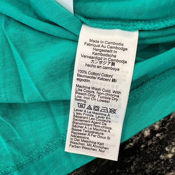 NWT J. Crew Tropical Marine Green Vintage Cotton Crewneck Tee - Picture 10 of 10